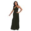 K10765 Women's Party Dress Pleated Faux Silk Bodycon Club Cocktail Evening Gown