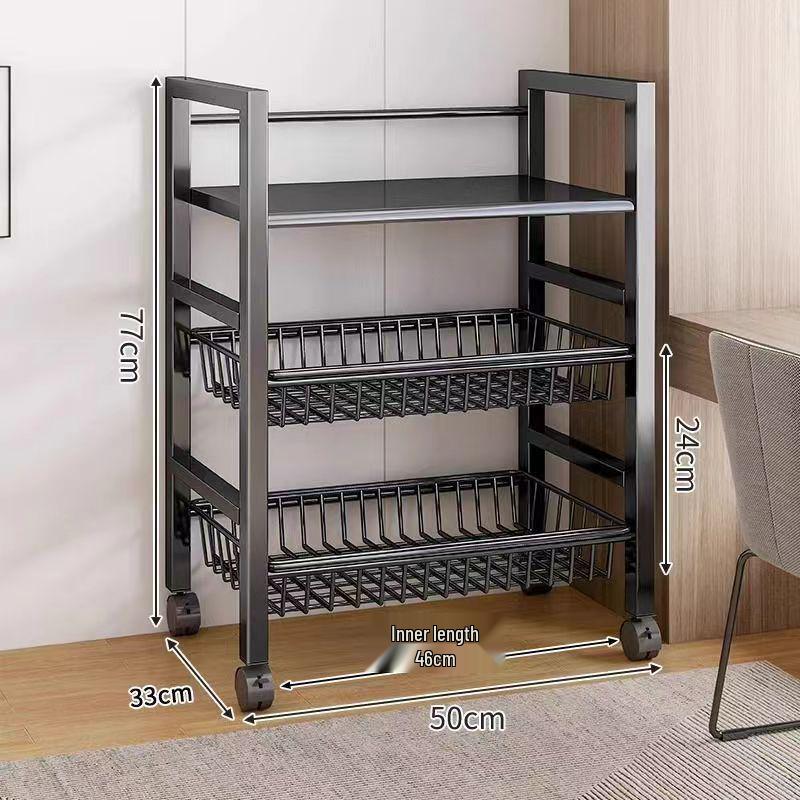 Floor-Standing Multi-Layer Kitchen Storage Rack for Fruits and Vegetables