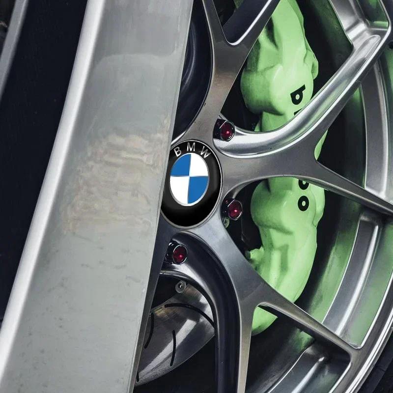 4 шт. 56 мм Наклейки на центральные колпаки колес с логотипом BMW M M3 M5 M6 X3 E46 E90 E39 F10 F20 F30 G20 E60 E36 E34 X6