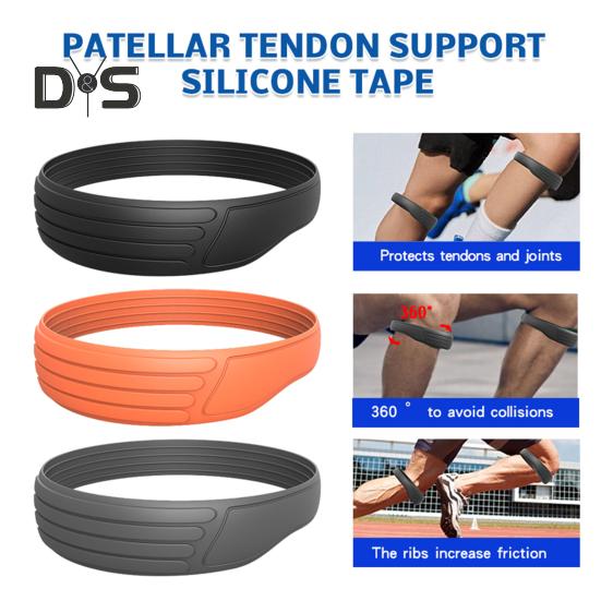 Бандаж для колена, облегчение боли, поддерживающий ремень для сухожилия надколенника, силиконовый бандаж для колена, бега, фитнеса, подъема по лестнице, баскетбола