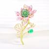 Elegant Lotus Brooch For Women Fashion Jewelry Gift Handcrafted Enamel Pin For Casual Or Formal Occasions