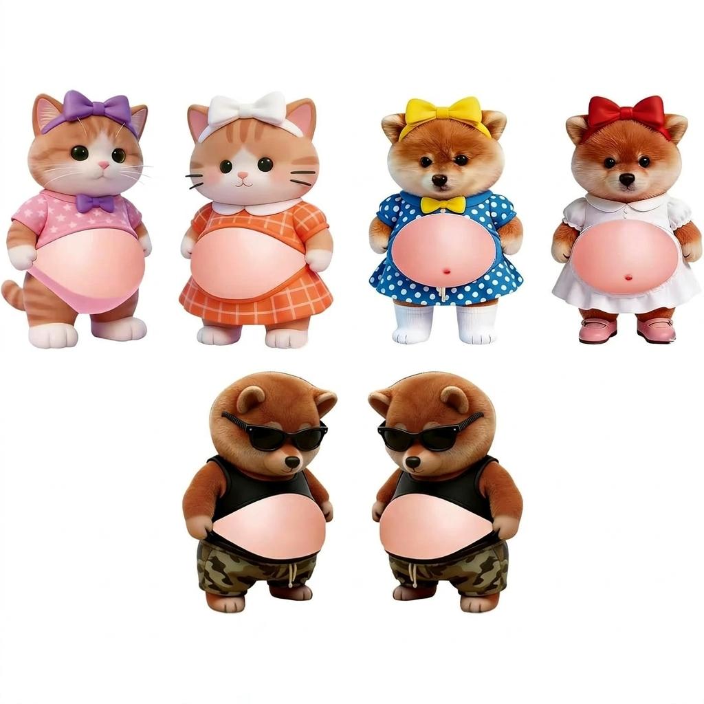 Silicone Car Interior Ornaments Door Stopper for Home Kids Baby Room Decorations Cute Animal Cat Dog Shaped Bumper