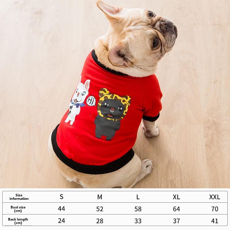 Весна и лето для собак средних и маленьких собак, свитер для боя быков, тонкий дышащий свитер для толстых собак, одежда для собак Starling Dog Pet