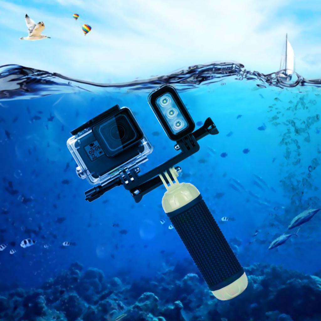 USB Rechargeable Battery Waterproof LED Video Lamp Underwater Diving Fill Light for Sports Camera