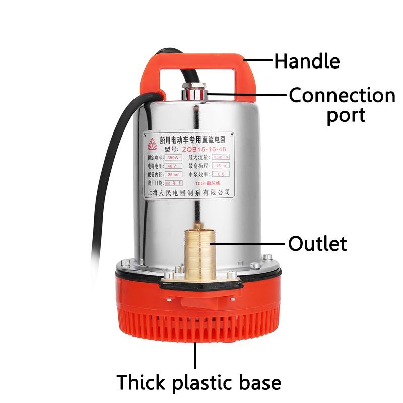 12V/24V/48V DC Submersible Water Pump Household Stainless Steel Solar Garden Farm Ranch