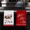 Christmas Printed Microfiber Dish Cloths, Creative Kitchen Table Cleaning Towels Christmas Home Decor