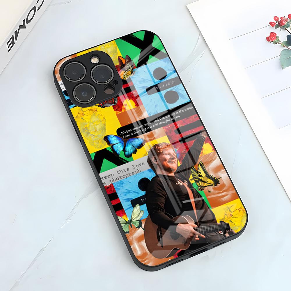 Чехол для телефона певца Эда Ширана для iPhone 17 Pro Max 15 Pro 16 14 Plus 12 13 Mini 11 Pro Ударопрочная стеклянная крышка