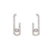 Mimimalist Cute Jewelry Authentic 925 Sterling Silver 1pc No Move Cz Stone Stud Earrings For Women Crystal Delicate Tiny Earring