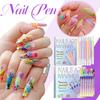 12-цветный Ультратонкий Гель-лак Ручка для Ногтей, Рисовальная Ручка-шнурок, Ручка-игла для Точечного Рисования, Ручка для DIY Ручного Рисования Контуров, 30 мл