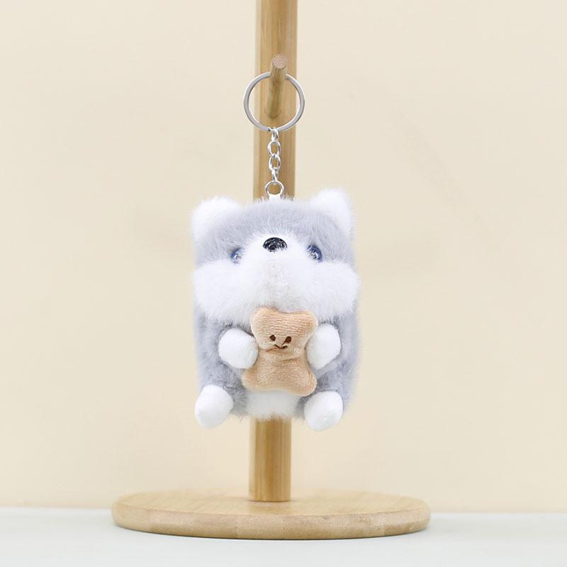 Charming Plush Animal Keychain Adorable Dog Cute Bunny Chick And Bear Doll