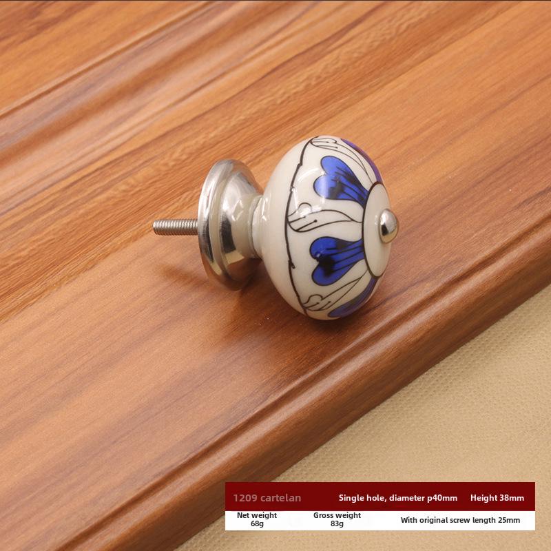 Американская современная керамическая ручка-тыква - круглая, с одним отверстием для шкафов и гардеробов