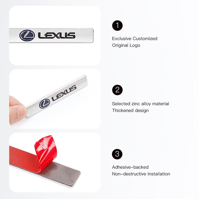Car Emblem Leaf Metal Stickers Auto Decoration For Lexus F SPORT ES RX NX LS UX LM LX GX LC RZ IS CT GS RC HS SC TX LBX IS300