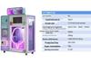 Coin-Operated Automatic Cotton Candy Machine: 60-Color, Cash/Credit Swipe Smart Vending