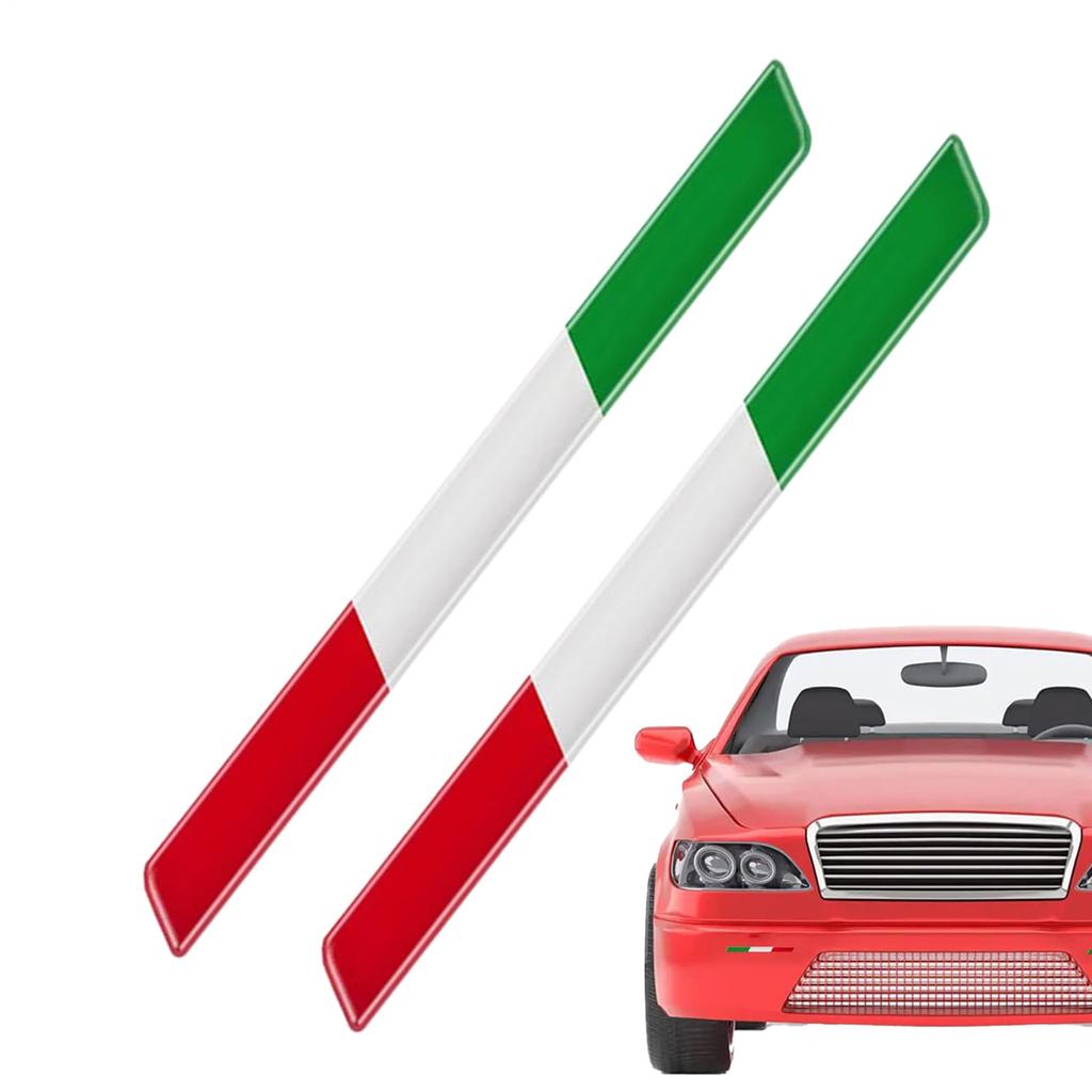Italian Flag Sticker for Car - Truck Decor Sticker - 3D Adhesive Graphic for