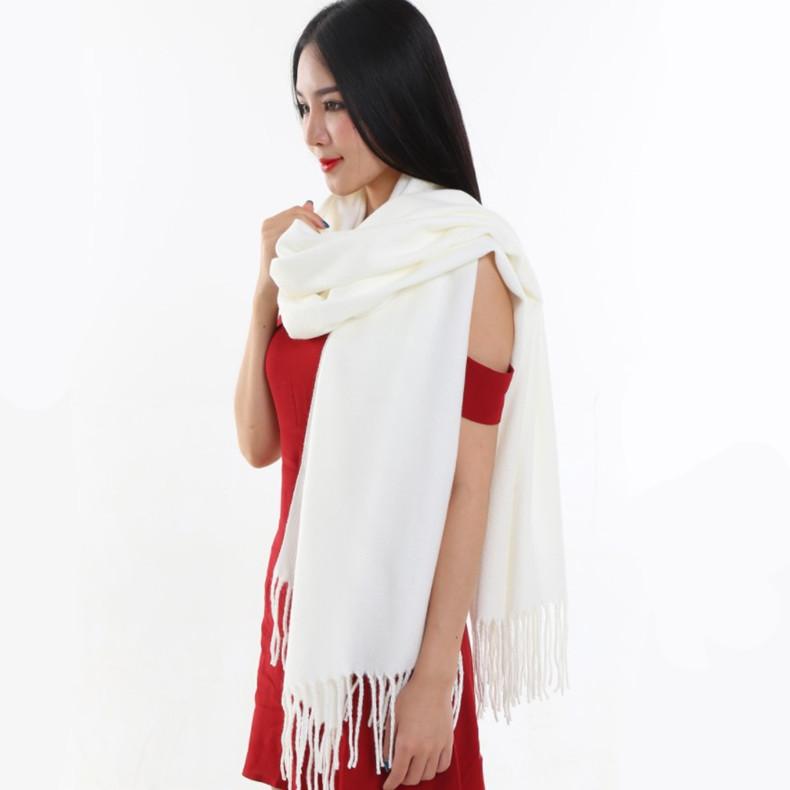 Camel Solid Color Scarf Autumn and Winter Warm Thickened Imitation Cashmere Shawl Dual-use Tassel Men's and Women's Couple Scarf Winter