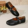 Ladies Shoes 2024 High Quality Buckle Strap Women's Flats Fashion Shallow Daily Flats Women Hot Sale Round Toe Flat Low Heels