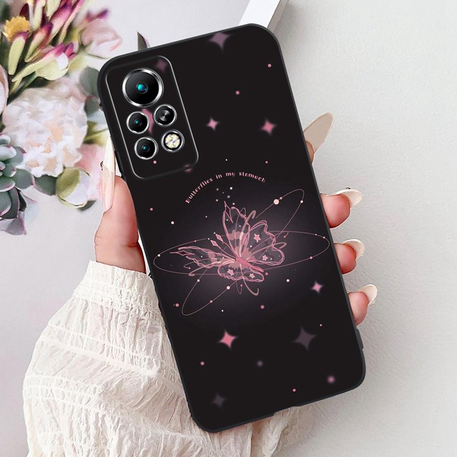 Новый дизайн чехла для телефона для Infinix Note 11 Pro 11S X697 X698 X663 Черный силиконовый мягкий задний чехол для Infinix Note11 11S 11Pro