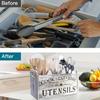 Wood Material Wood Kitchen Utensils Holder With Drainage Holes Tableware Stand  Kitchen
