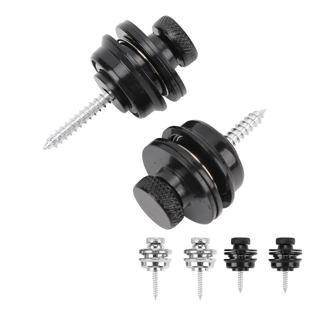 2 шт., замки для гитарного ремня, кнопки безопасности, сверхмощные металлические плоские круглые головки, нескользящие, устойчивые к падениям