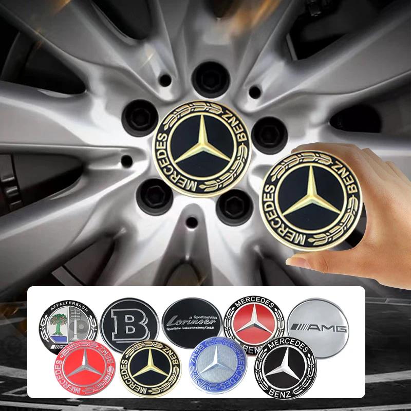 4PCS 75mm Car Wheel Center Hub Caps Cover for Mercedes Benz B/C/E/S Class A Class C200L GLC GLK CLA Accessories DD1