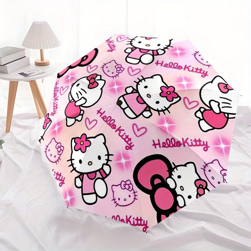 1pc Hello Kitty PatternUmbrella with Plastic Handle,Suitable for All Seasons Home Travel Outdoor UmbrellaSanlio144