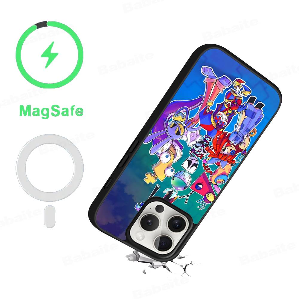 Amazing Digital Circus Phone Case Magnetic Case For IPhone 16 14 13 12 11 15 Pro Max Plus For Magsafe Wireless Charge Cover