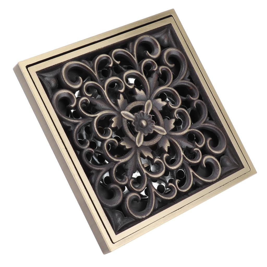 Комплект сливного отверстия в полу, антикварный дезодорирующий слив для душа, ванной комнаты, туалета, балкона, гаража 10x10 см