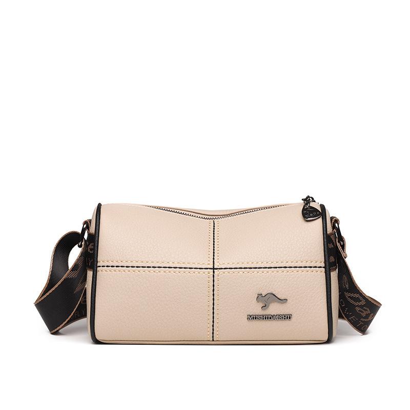 Мягкая полиуретановая сумка через плечо с дизайном в стиле колор-блок