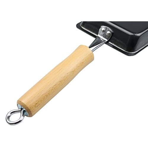 PEARL METAL Сковорода для омлета Tsubame-Sanjo из железа, 9,5 x 20 см, подходит для индукционных плит, для сворачивания за один раз, сковорода для омлета для бенто-бокса, железо, черная, HB-2407