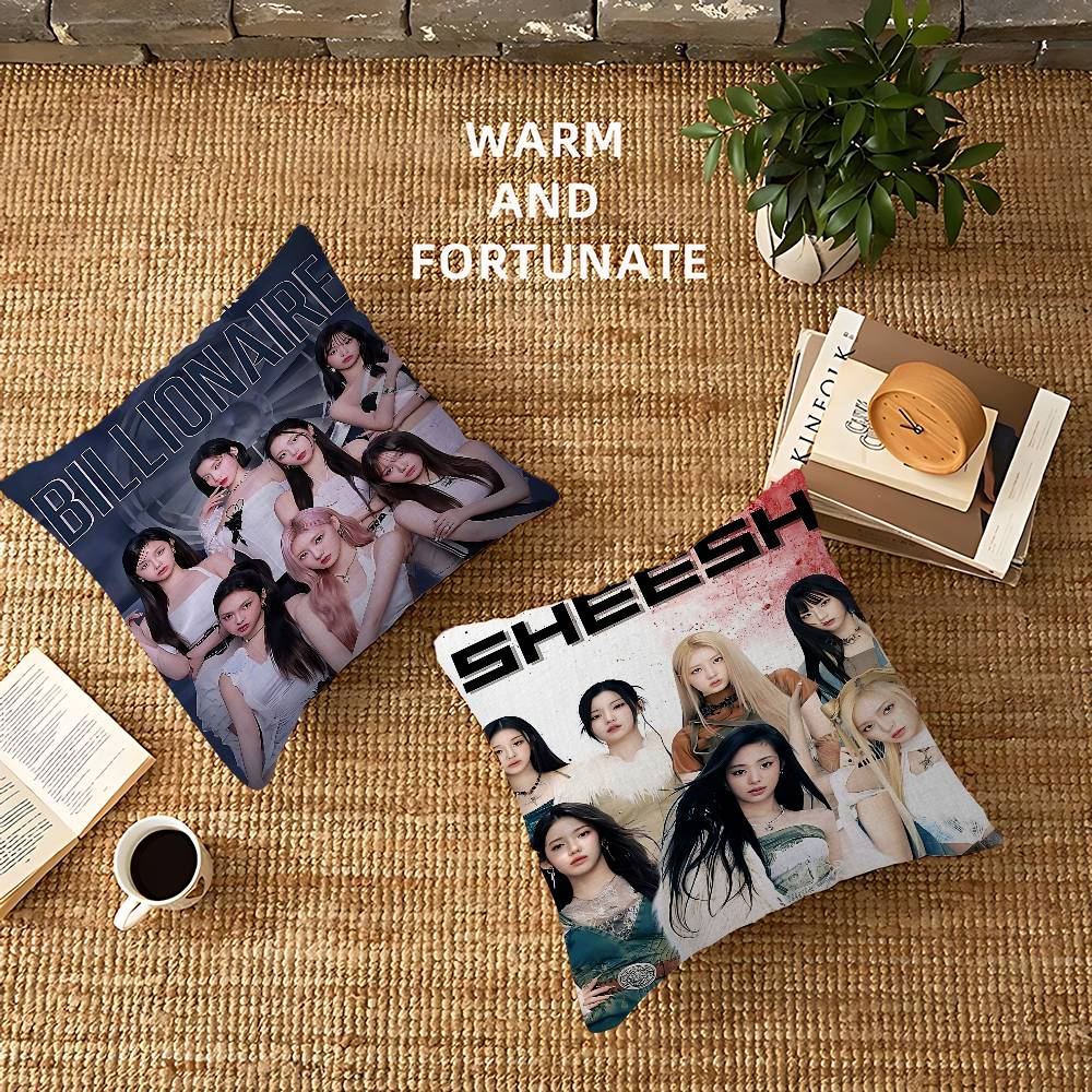 Kpop Style B-Babymonster Personalized Picture Text Home Decorative Pillows Household Gifts 45X45Cm