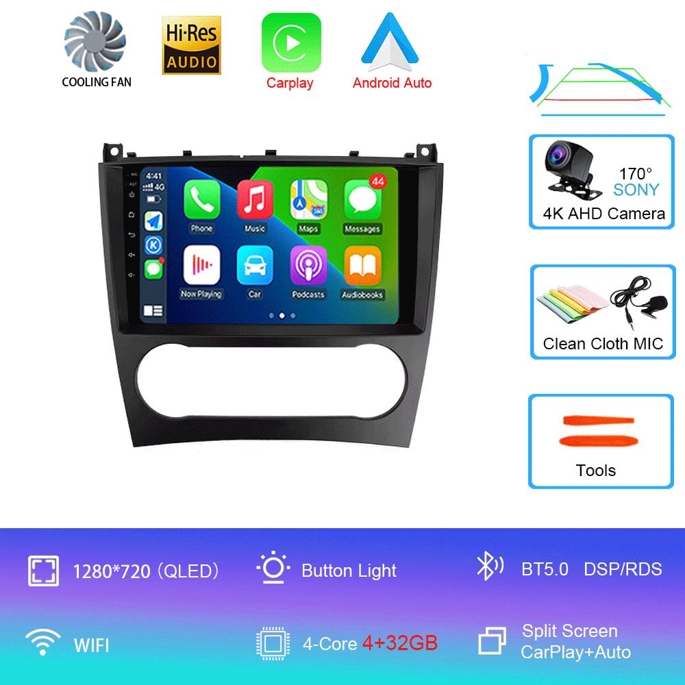Android 14 для Mercedes Benz W203 W209 C180 C200 C220 C230 2005 - 2009 стерео автомобильное радио мультимедиа навигация GPS Carplay AUTO