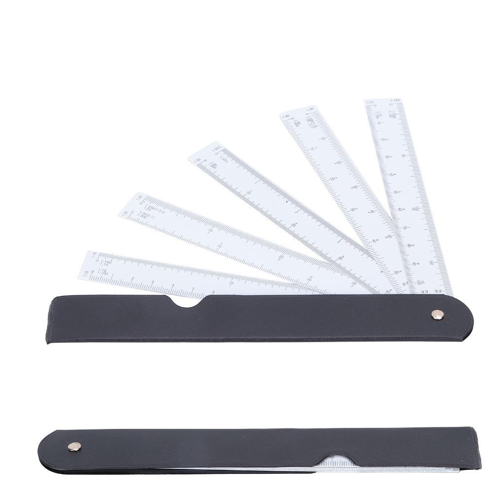 Multi Ratio Fan Shaped Ruler Foldable Design Architect Scale Ruler Durable Scale Ruler Art Drawing