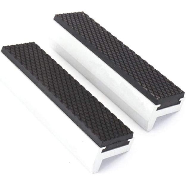 Универсальные губки для тисков, 1 пара 3-6 дюймов Алюминиевый сплав Резиновые мягкие губки для тисков с 4 магнитными блоками выдвижного типа, нескользящие, для любых металлических тисков