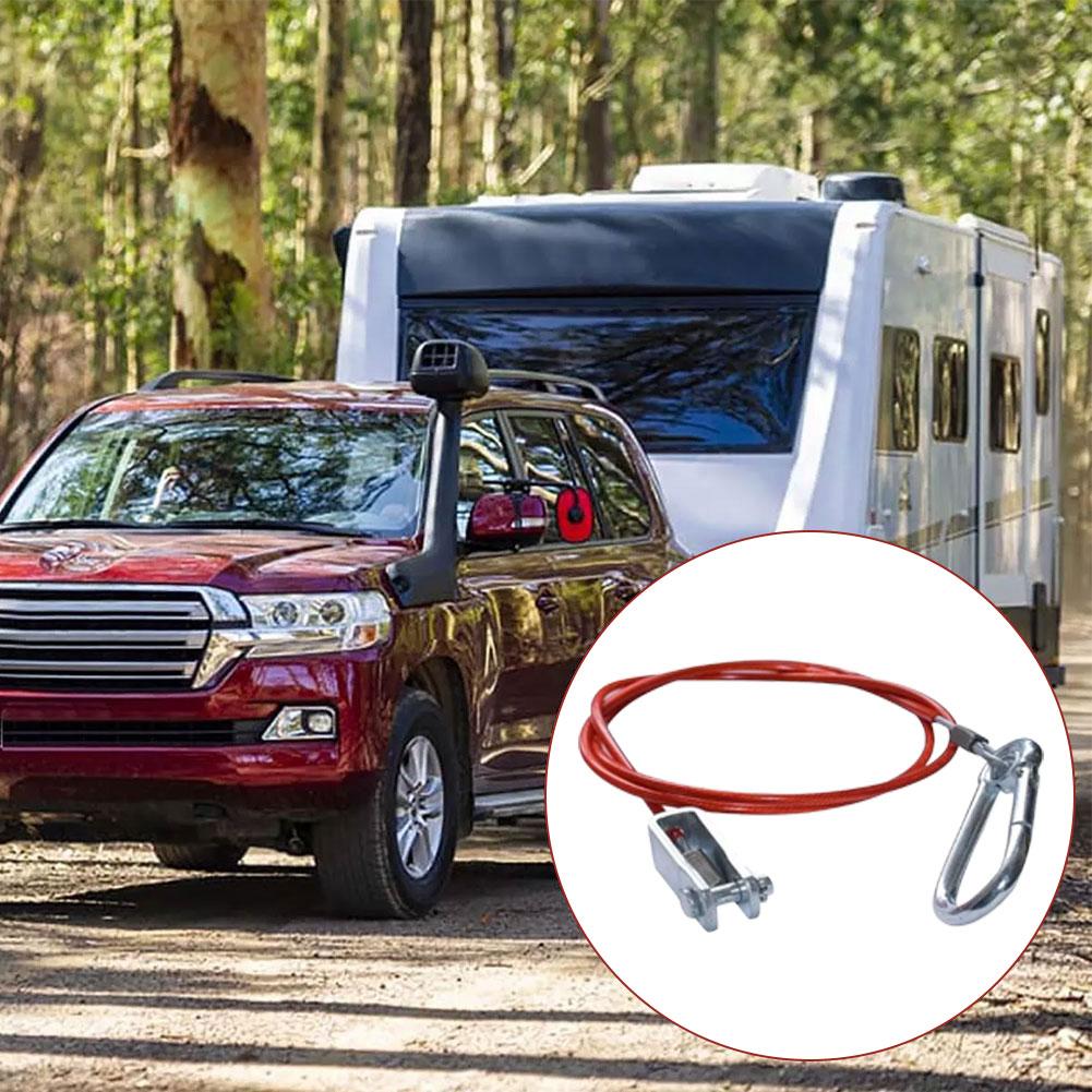 Страховочный трос для автомобильного прицепа, отрывной страховочный трос для прицепа с вилочным концом, для караванов, коневозов, палаток-прицепов, автомобильный инструмент