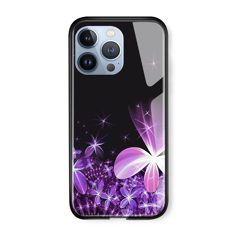 Чехол для телефона из закаленного стекла для iPhone 11 12 13 14 15 16 17 Redmi 10 12 14C Note10 Note14 Xiaomi 11Lite PocoC75 Мягкий край Ударопрочный Гладкий чехол