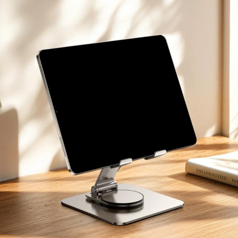 Регулируемая Легкая Складная Подставка-Держатель для Планшета Вращающееся на 360° Основание для Рисования Видеоконференций Просмотра Фильмов
