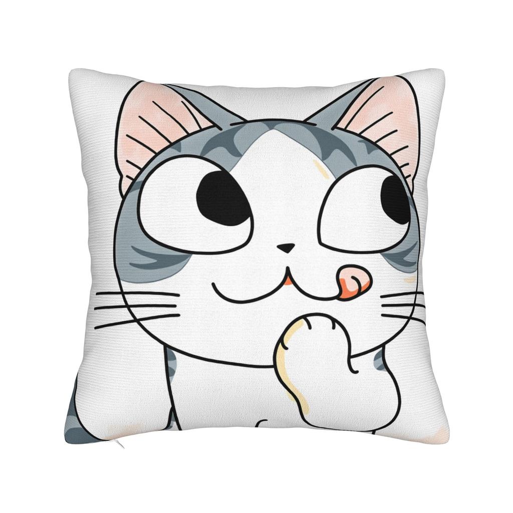 Pillow Cover CChis SSweet HHome Cat Novelty Pillow Case For Sofa Home Decor Pillowcases