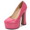 Platform High Heels Women's Pumps Shoes Spring Elegant Sexy Black Red White Pink Heeled Wedding Dacne Shoes Female Large Size 45
