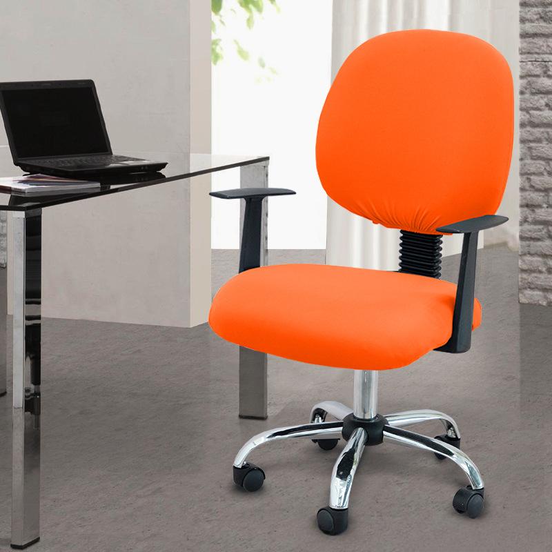 Two Piece Stretchable Computer Chair Cover Washable Executive Office Chair Protector Slipcover