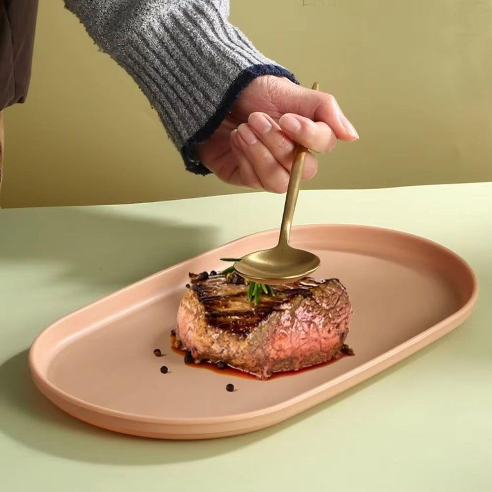 1Pcs Stackable Dessert Tray Smooth Edge Food Serving Tray New Fruit Plate for Home Kitchen