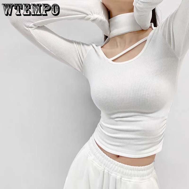 Тонкий тонкий свитер с воротником-стойкой, сексуальный однотонный женский топ с длинным рукавом, облегающая рубашка, повседневная весна-лето