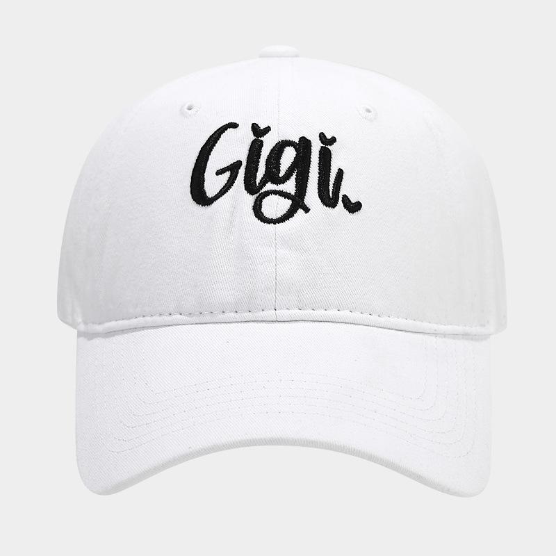 Простая бейсболка с вышивкой буквы Gigi, стираная, универсальная, для мужчин и женщин, персонализированные кепки