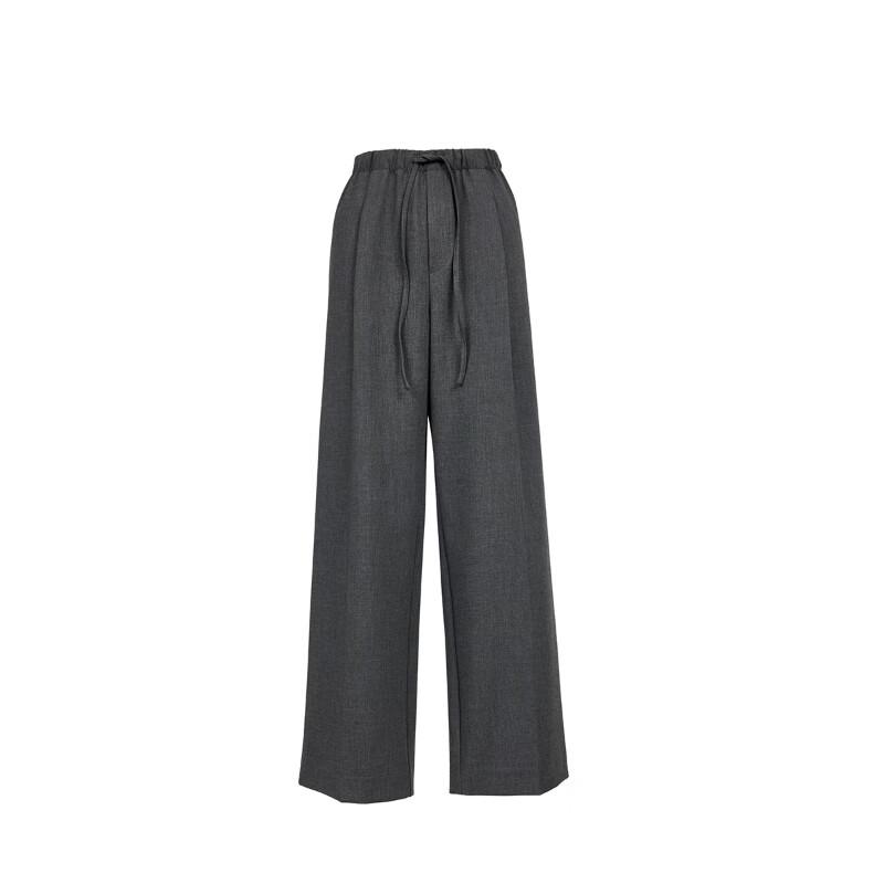 VEROMODA Pleated Elastic Waist Straight-Leg Casual Pants
