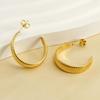 2023 Осень/Зима C-образные Неправильные Геометрические Серьги для Женщин - Простой, Универсальный, Элегантный Дизайн