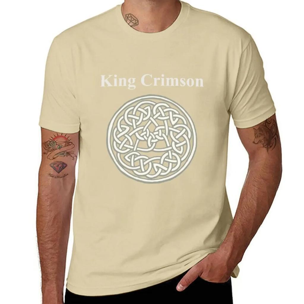 1982 King Crimson Vintage Discipline Album Promo T-Shirt quick-drying Short sleeve tee mens plain t shirts