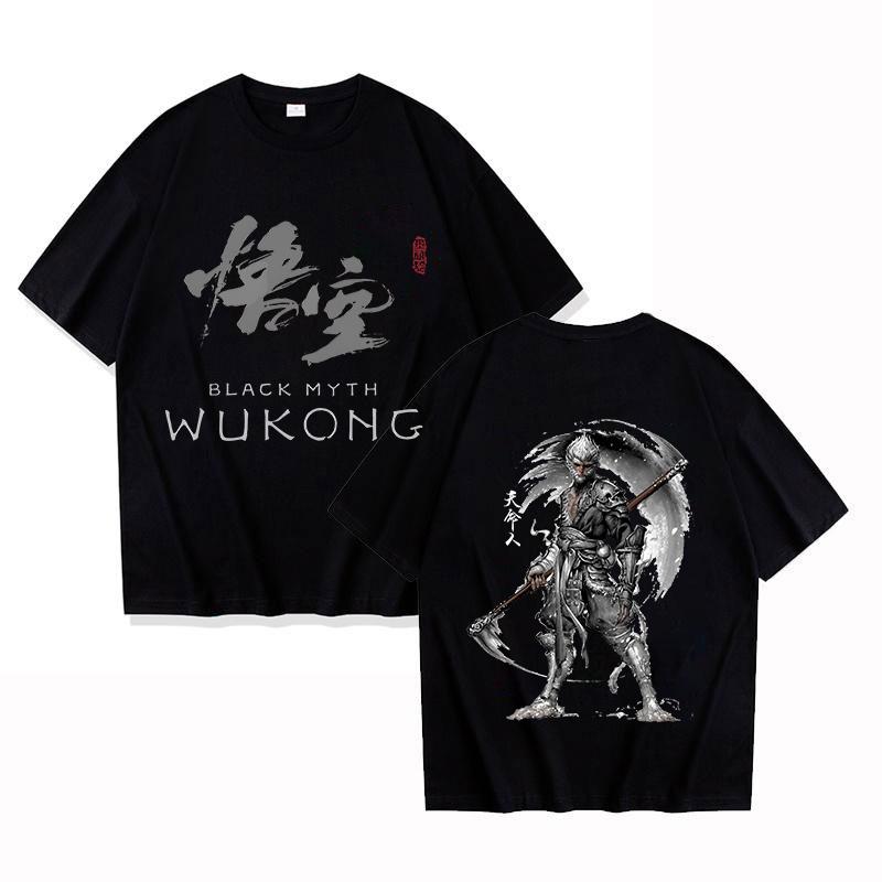 Игровая футболка Black Myth Wukong для мужчин и женщин, повседневная футболка с коротким рукавом, уличная одежда, для фанатов игр, Харадзюку, топ для любителей игр, подарок
