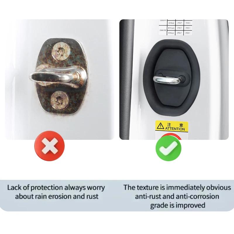 Автомобильный дверной замок, амортизатор, силиконовая подушка, универсальный звукоизолирующий демпфер для закрытия автомобильной двери, антикоррозионные защитные чехлы