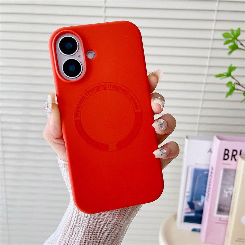 Роскошный красочный чехол для беспроводной зарядки Magsafe для iPhone 16 14 13 11 12 15 Pro Max Plus, ударопрочный защитный бампер, мягкий чехол