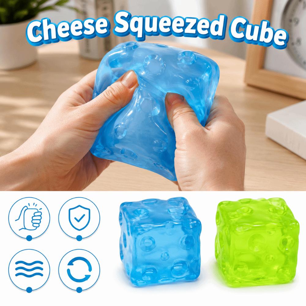 Super Soft Cheese Squeezed Cube Anxiety Relief Cheese Stress Ball Cheese Pinch Home Decoration