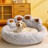 Winter Bear‑Paw Shaped Pet Sofa Bed Soft Fluffy Warm Sleeping Cushion Cozy Non‑Slip Mat for Small Medium Large Dogs & Cats
